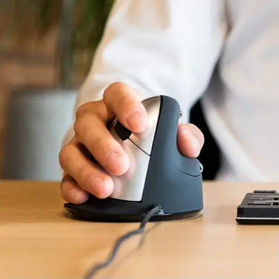 Souris Ergonomique R-Go HE Break avec logiciel de R-Go Tools - visuel 1 - hello RSE - Pour une manipulation sans risques de la souris - Prise en main confortable