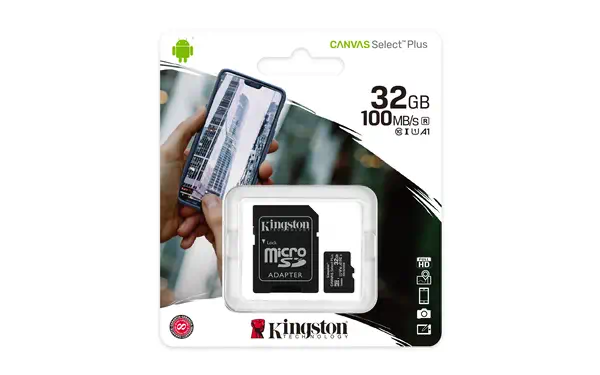 Carte micSDHC Canvas Select Plus 100R A1 C10 de 32 Go + ADP - Kingston - Carte Mémoire - visuel 5