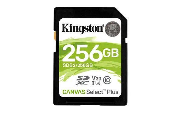 Carte SDXC Canvas Select Plus 100R C10 UHS-I U3 V30 de 256 Go - Kingston - Carte Mémoire - visuel 1