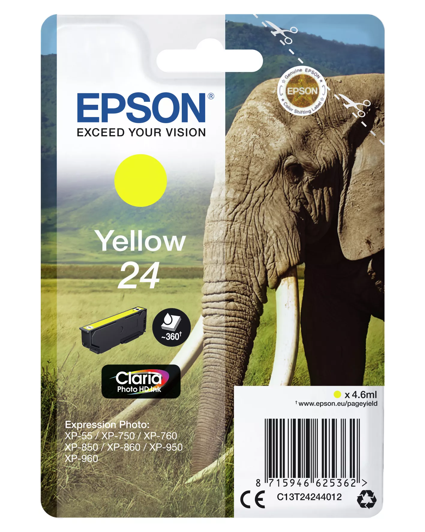 Achat EPSON 24 cartouche encre jaune capacité standard 4.6ml sur hello RSE - visuel 3