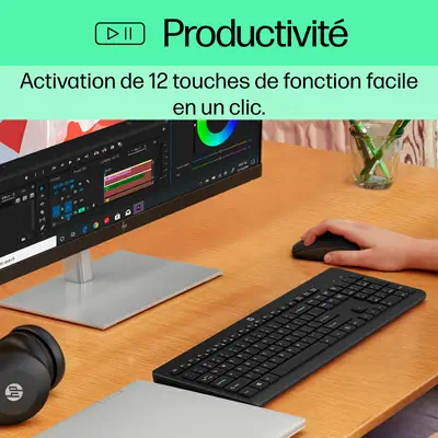 HP 230 BLK WL KBD clavier Universel RF HP - visuel 1 - hello RSE - L'alliance du confort et de l'élégance