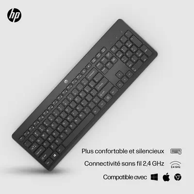 HP 230 BLK WL KBD clavier Universel RF sans fil Noir - Clavier - visuel 6
