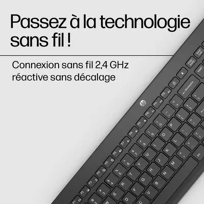 HP 230 BLK WL KBD clavier Universel RF sans fil Noir - Clavier - visuel 4