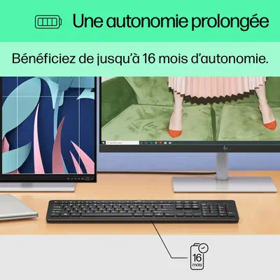 HP 230 BLK WL KBD clavier Universel RF sans fil Noir - Clavier - visuel 8