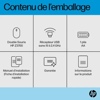 Souris double mode HP Z3700 noire - visuel 10