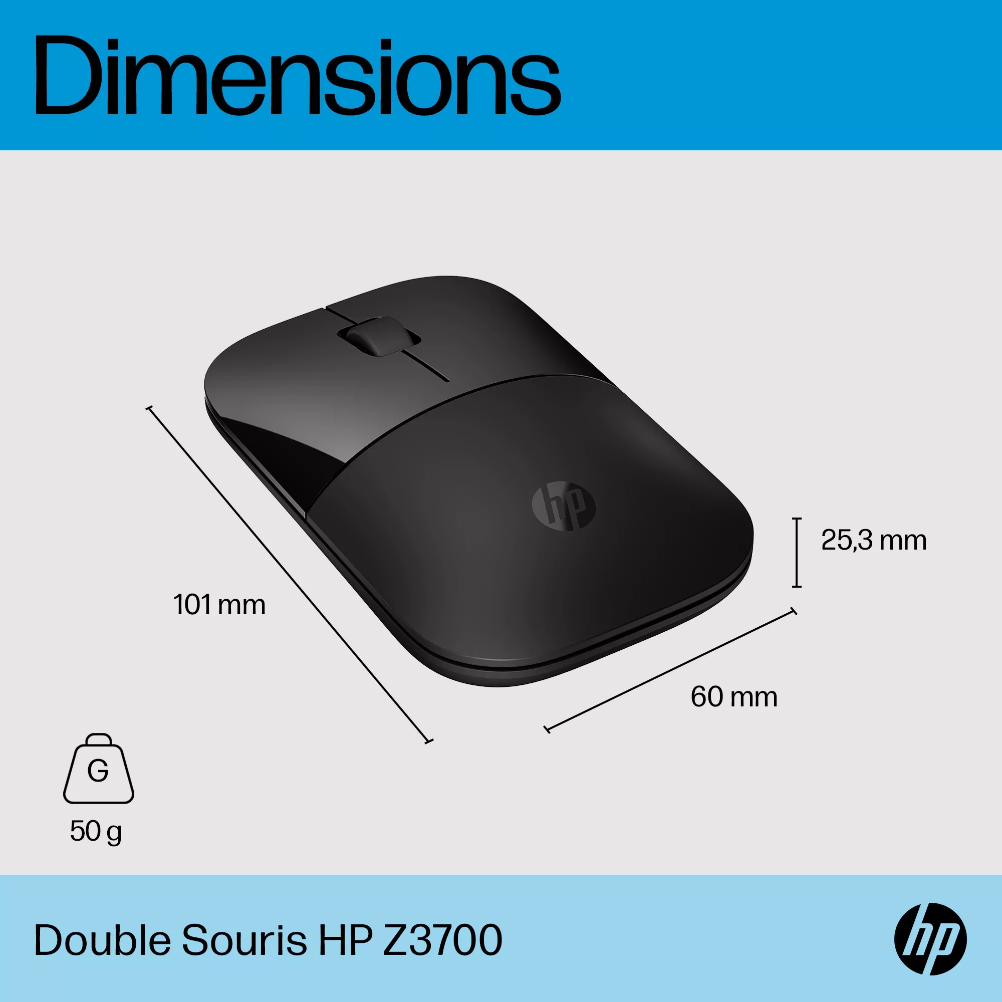 Achat HP Z3700 Dual Mode Wireless Mouse - Black sur hello RSE - visuel 9