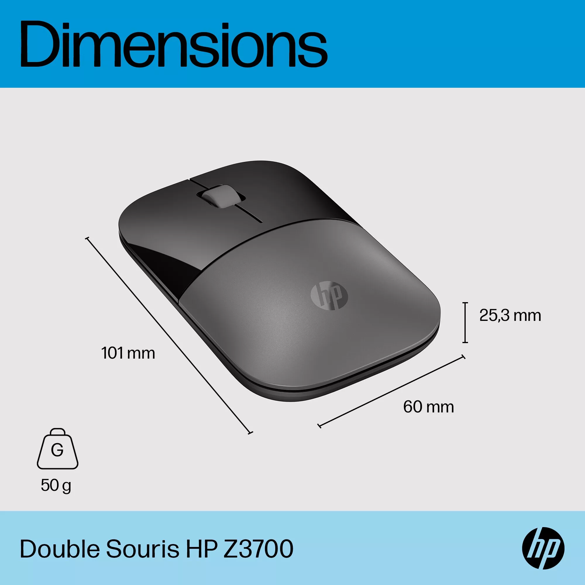 Vente HP Z3700 Dual Mode Wireless Mouse Silver 758A9AA HP au meilleur prix - visuel 10