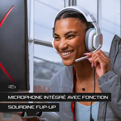Logitech G A10 Casque Avec fil Arceau Jouer Blanc - Casque Micro - visuel 10
