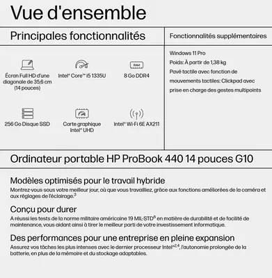 HP ProBook 440 14 G10 Intel® Core™ i5 HP - visuel 1 - hello RSE - Modèles optimisés pour le travail hybride