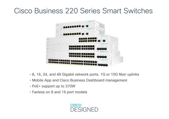 Business 220 Series Smart Switches - Cisco - Switchs et Hubs - visuel 3