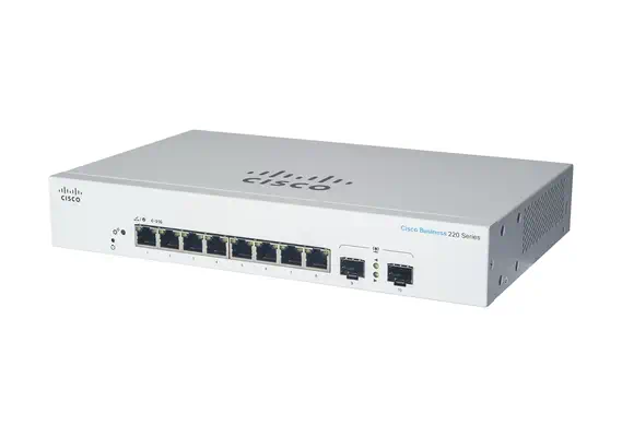 Cisco CBS220-8FP-E-2G Géré L2 Gigabit Ethernet (10/100/1000) Connexion Ethernet, supportant l'alimen - Switchs et Hubs - visuel 1