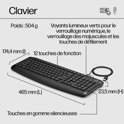 PAVILION KEYBOARD AND MOUSE 200 - HP - Pack Clavier, souris - visuel 8