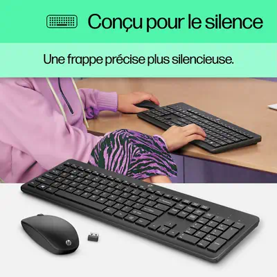 HP STORE 3PL clavier Souris incluse RF sans fil Blanc - Pack Clavier, souris - visuel 8