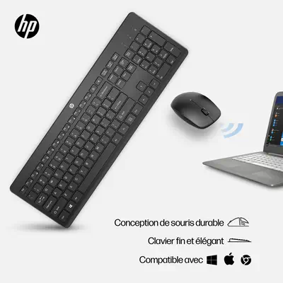 HP STORE 3PL clavier Souris incluse RF sans fil Blanc - Pack Clavier, souris - visuel 6