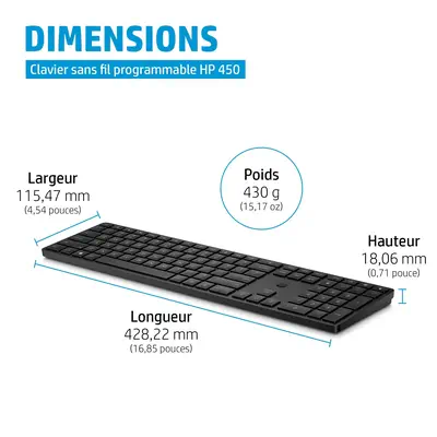 450 WL BLK PROGRAMMABLE KBD - HP - Clavier - visuel 8