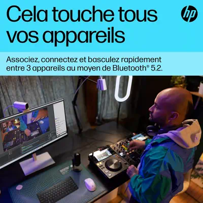 Clavier Bluetooth multi-périphériques compact HP 350 - visuel 9