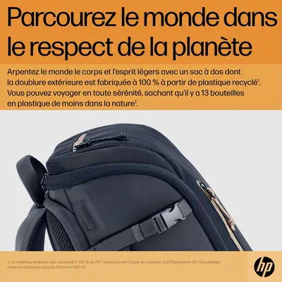 Sac à dos pour ordinateur portable HP Travel 25 litres 15,6 pouces (gris acier) - Sacoche & Housse - visuel 10