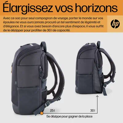 Sac à dos pour ordinateur portable HP Travel 25 litres 15,6 pouces (bleu) - Sacoche & Housse - visuel 8