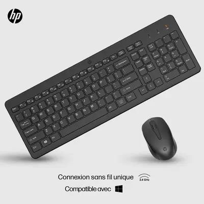 HP Clavier et souris sans fil (QY449AA) - Pack clavier souris - Garantie 3  ans LDLC