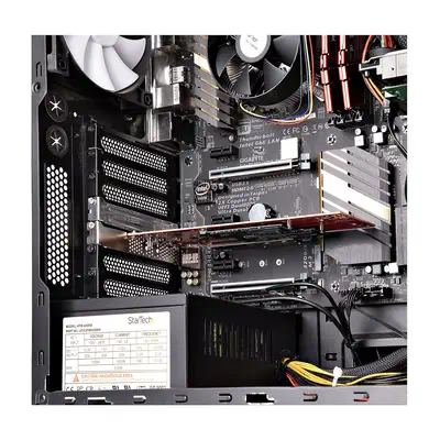 Adaptateur PCIe M.2 - PCIe x8/ x16 vers Double NVMe ou AHCI M.2 SSD - PCI Express 4.0, 7,8 Gbps par  - StarTech - Station d'accueil pour portable - visuel 9