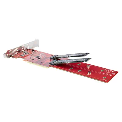 Adaptateur PCIe M.2 - PCIe x8/ x16 vers Double NVMe ou AHCI M.2 SSD - PCI Express 4.0, 7,8 Gbps par  - StarTech - Station d'accueil pour portable - visuel 7