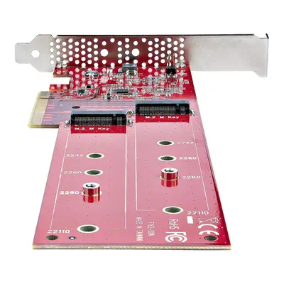 Adaptateur PCIe M.2 - PCIe x8/ x16 vers Double NVMe ou AHCI M.2 SSD - PCI Express 4.0, 7,8 Gbps par  - StarTech - Station d'accueil pour portable - visuel 4