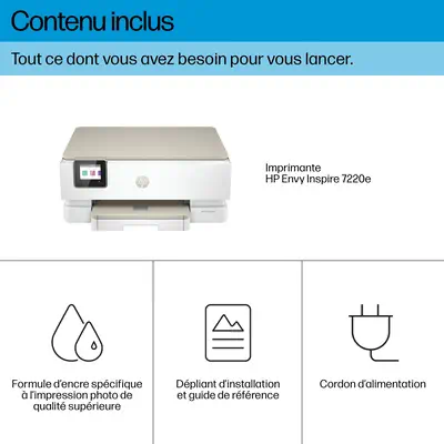 Envy Inspire 7220e Sans fil All-in-One Couleur Imprimante, Instant Ink; copieur, scanner - HP - Multifonctions Jet d'encre - visuel 10