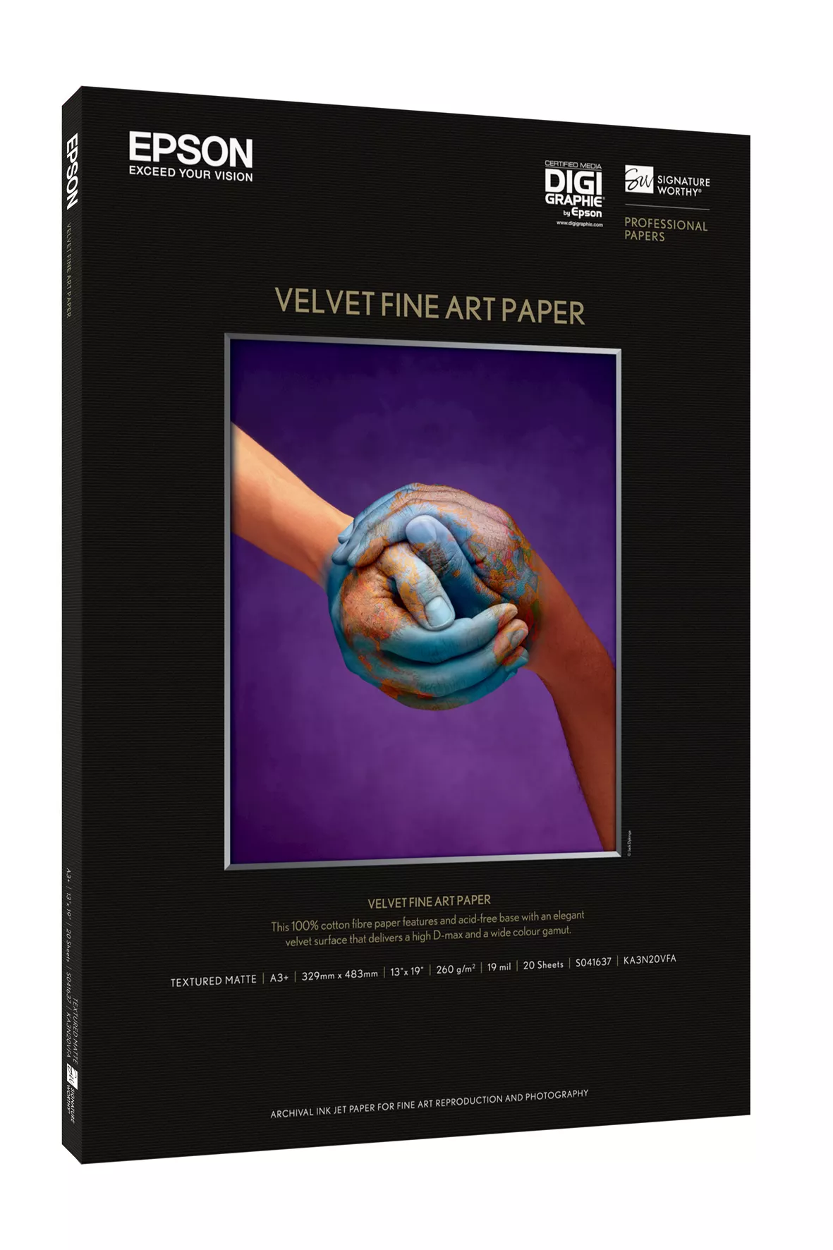 Vente Autre Imprimante Epson Pap d'Art Velvet 260g 20f. A3+ (0,329x0,483m sur hello RSE