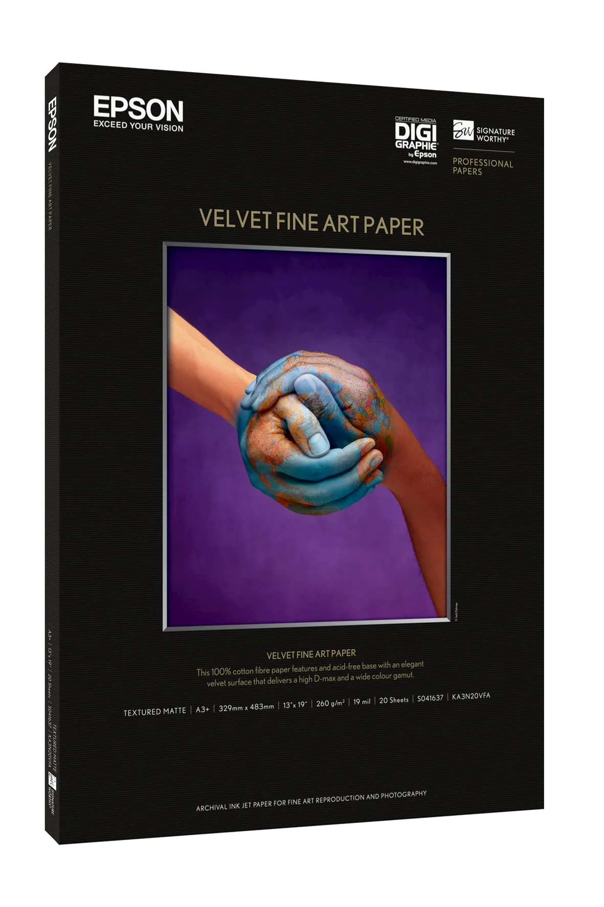 Vente Epson Pap d'Art Velvet 260g 25f. A2 (0,420x0,594m Epson au meilleur prix - visuel 4
