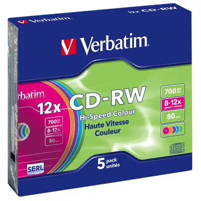 Verbatim CD-RW Colour 12x  - Accessoire Stockage - visuel 2