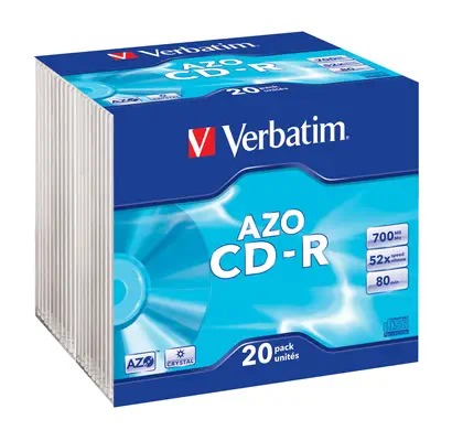Verbatim CD-R AZO Crystal 700 Mo 52x 20 pièce(s - Accessoire Stockage - visuel 1