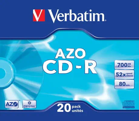 Verbatim CD-R AZO Crystal 700 Mo 52x 20 pièce(s - Accessoire Stockage - visuel 2