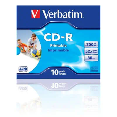CD-R AZO Wide Inkjet Printable - Verbatim - Accessoire Stockage - visuel 2