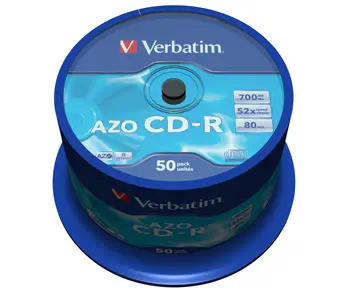 Livraison rapide Verbatim CD-R AZO Crystal 700 Mo 52x 50 pièce(s