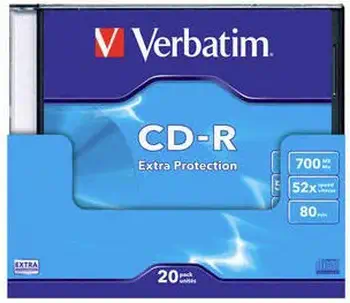 Verbatim CD-R Extra Protection 700 Mo 52x 20 pièce(s livraison gratuite