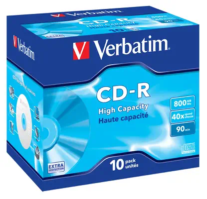 Verbatim CD-R High Capacity 800 Mo 40x 10 pièce(s) - Accessoire Stockage - visuel 2