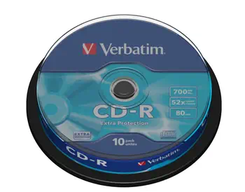 Revendeur officiel Verbatim CD-R Extra Protection 700 Mo 52x 10 pièce(s)