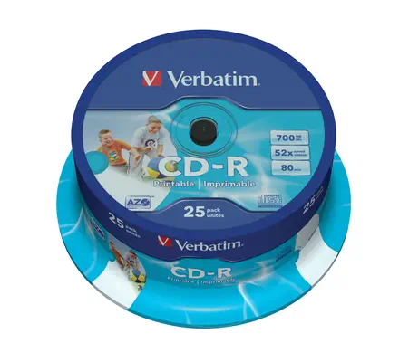 Verbatim CD-R AZO Wide Inkjet Printable  - Accessoire - Accessoire Stockage - visuel 1