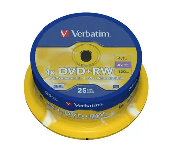 Achat responsable Verbatim DVD+RW Matt Silver 4,7 Go 25 pièce(s)
