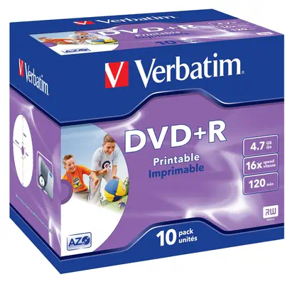Verbatim 43508 DVD vierge 4,7 Go DVD+R 10 pièce(s) - Accessoire Stockage - visuel 1
