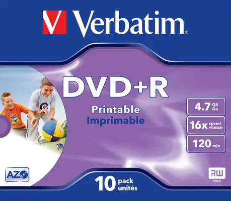 Verbatim 43508 DVD vierge 4,7 Go DVD+R 10 pièce(s) - Accessoire Stockage - visuel 2