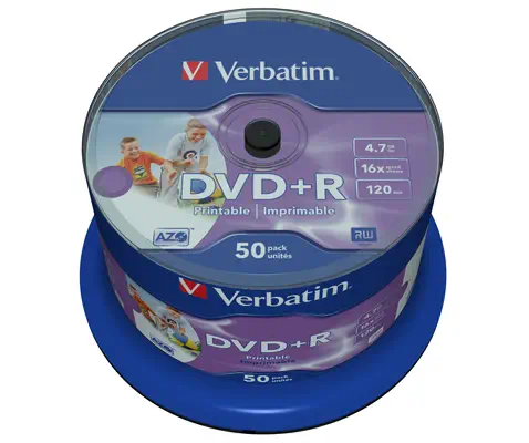 DVD+R Wide Inkjet Printable No ID Brand - Verbatim - Accessoire Stockage - visuel 4