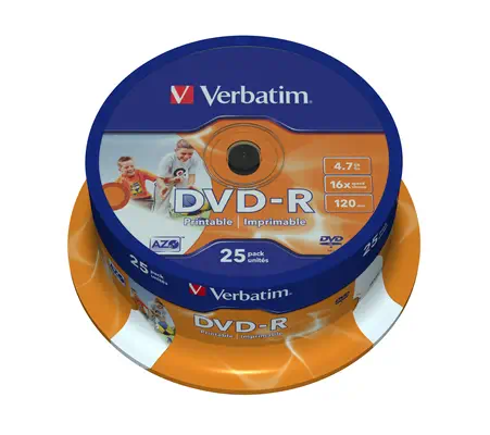 Verbatim 43538 DVD vierge 4,7 Go DVD-R 25 pièce(s) - Accessoire Stockage - visuel 1