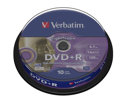 Achat Verbatim DVD+R LightScribe V1.2 - 0023942435761