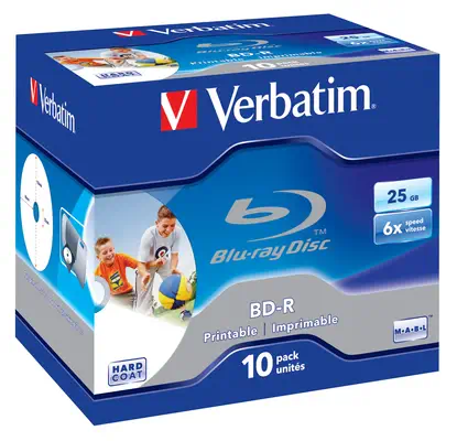 Verbatim BD-R SL 25GB 6x Printable 10 Pack Jewel Case - Accessoire Stockage - visuel 4
