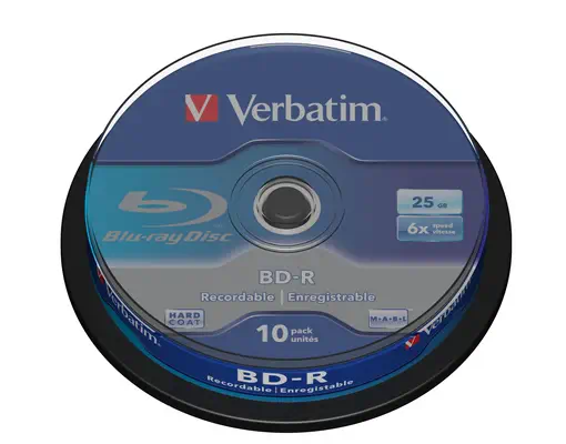 BD-R SL 25GB 6 x 10 Pack Spindle - Verbatim - Accessoire Stockage - visuel 1