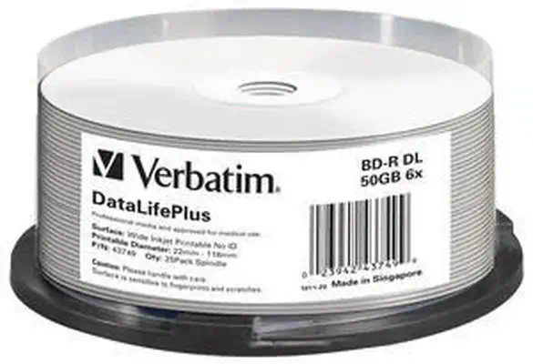 Verbatim DataLifePlus BD-R 50 Go 25 pièce(s) - Accessoire Stockage - visuel 1