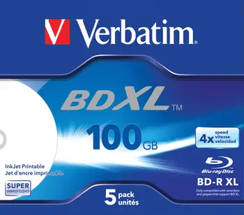 Verbatim BD-R XL 100 Go* 4x Wide Inkjet Printable Boîtier avis