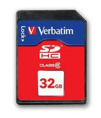 Verbatim SecureDigital SDHC Class 6 32GB  - Carte Mémoire - visuel 1