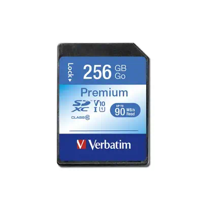 Verbatim Premium 256 Go SDXC UHS-I Classe 10 - Carte Mémoire - visuel 1
